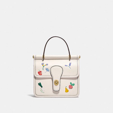 COACH Official Site Official page|WILLIS TOP HANDLE 18 WITH GARDEN EMBROIDERY