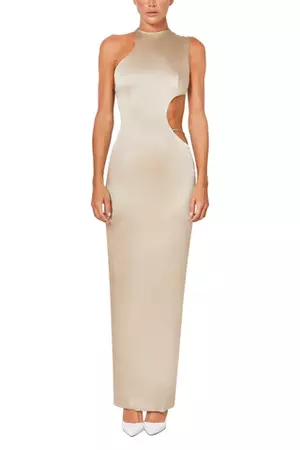 Halter Gown With Side Cut Out Detail – LaQuan Smith
