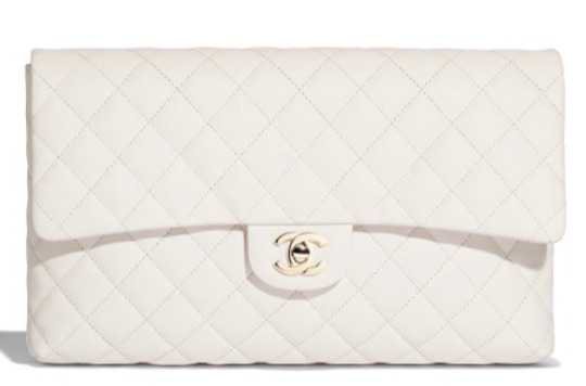 white Chanel clutch