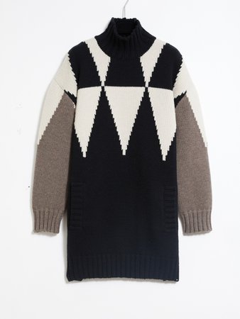 Wool and cashmere knit dress, black | "DENARO" Max Mara