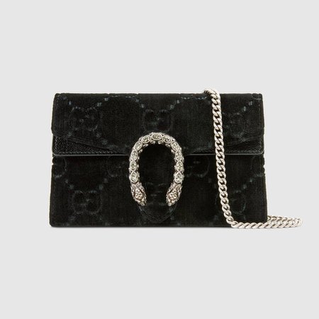 black GG velvet Dionysus GG velvet super mini bag | GUCCI® US