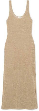 Skin - Louisa Crocheted Cotton Maxi Dress - Neutral