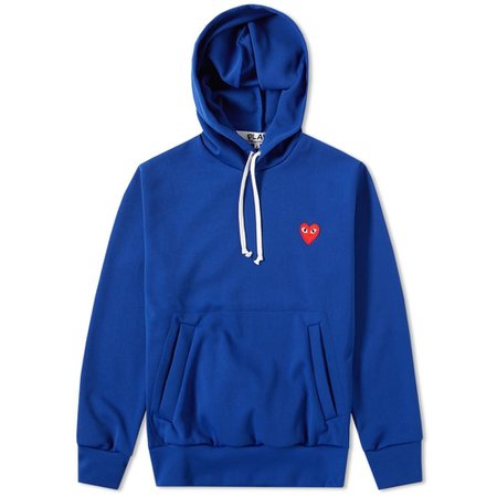Comme des Garcons Play Pullover Hoody Blue | END.