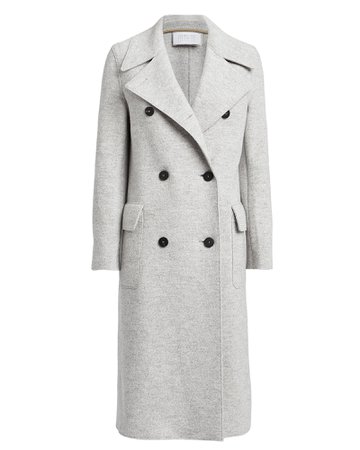 Boiled Wool Double-Breasted Military Coat