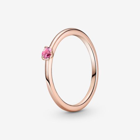 Pink Solitaire Ring | Rose Gold | Pandora Canada