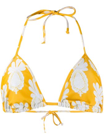 La Doublej Pineapple-Print Bikini Top Ss20 | Farfetch.com