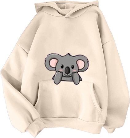 uikmnh Women Hoodie Hooded Koala Cute Pocket Hooded Sweatshirt Autumn Winter & Spring Long Sleeve Casual Warm sweatshirt at Amazon Women’s Clothing store