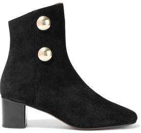 Orlando Button-embellished Suede Ankle Boots