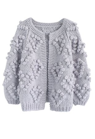Knit Your Love Cardigan in Lavender - Retro, Indie and Unique Fashion