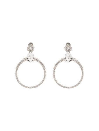Miu Miu crystal-embellished hoop earrings - FARFETCH