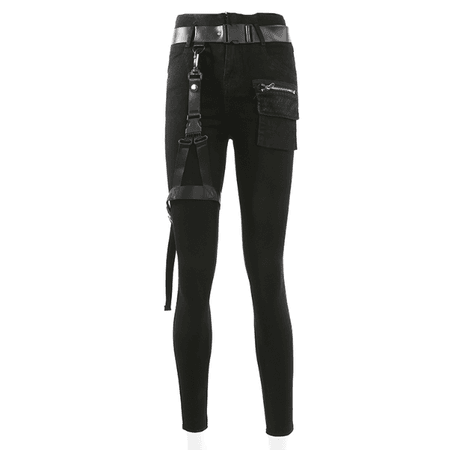 eGirl Stretchy Black Pants - Shoptery Aesthetic store