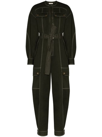 Ulla Johnson Pocket Detail Belted Cotton Jumpsuit Aw20 | Farfetch.Com