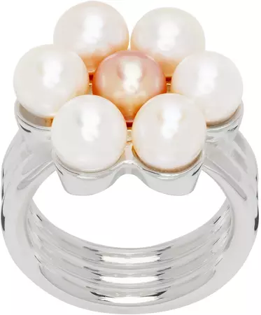 Off-White Hatton Labs Edition Daisy Ring by Botter on Sale
