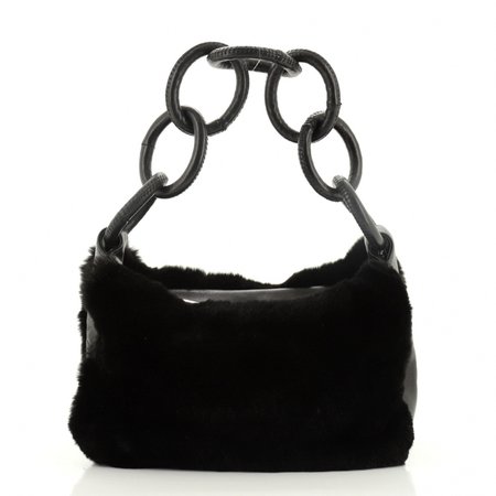 Handbag Chanel Black in Fur - 10119450