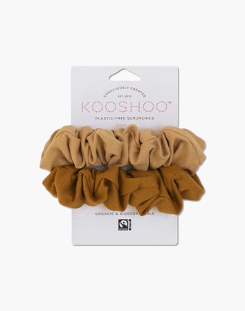 KOOSHOO™ Two-Pack Organic Cotton Scrunchies