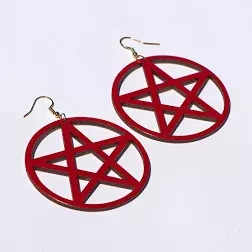 red pentagram earrings - Google Shopping