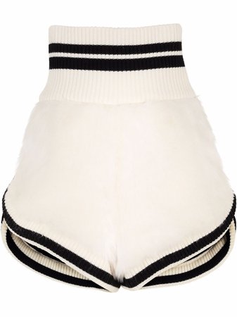 Shop Dolce & Gabbana stripe-trim knitted shorts with Express Delivery - FARFETCH