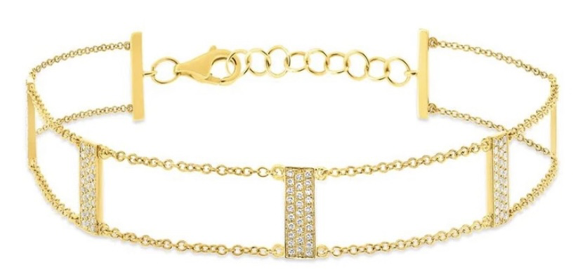 Yellow Gold Ladder Bracelet