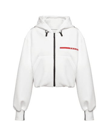 prada hoodie white