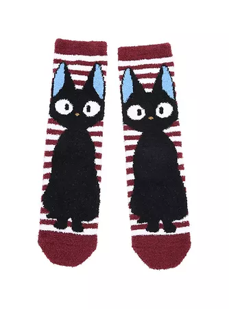 Studio Ghibli Kiki's Delivery Service Jiji Plush Cozy Socks