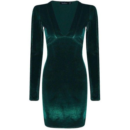 cocktail dresses with plunging neckline green