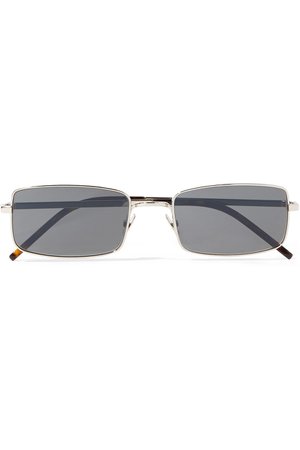 Saint Laurent | Square-frame silver-tone sunglasses | NET-A-PORTER.COM