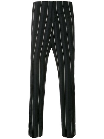 Haider Ackermann Striped Trousers 1833406132 Black | Farfetch