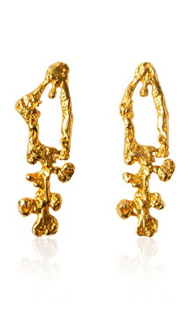 Orpheus 24k Gold-Plated 925 Silver Earrings By Vasiliki