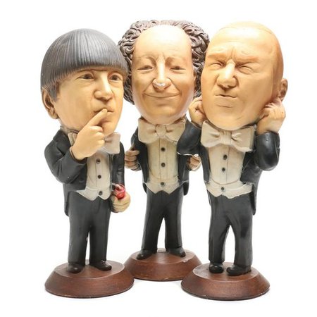 Group of Three Stooges Figures