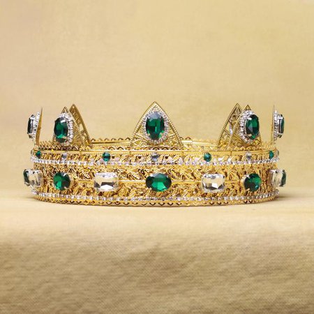 LANCE Metal King's Crown, Baroque Crown, Men's Crown - olenagrin