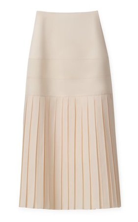 Pleated Taffeta Midi Skirt By Gia Studios | Moda Operandi