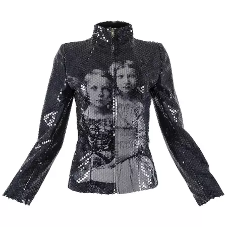Alexander McQueen sequin 'Joan' jacket, fw 1998 For Sale at 1stDibs