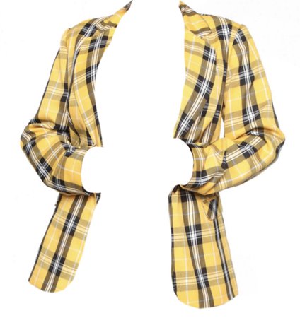 yellow plaid blazer / suit jacket