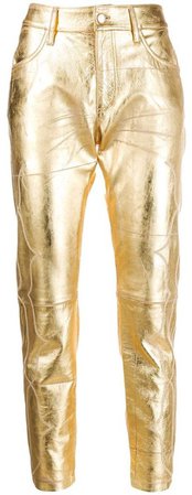 gold pants