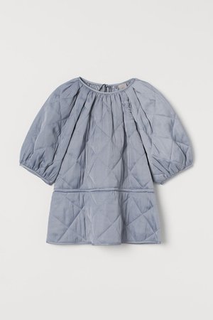 Quilted Top - Light gray-blue - Ladies | H&M US