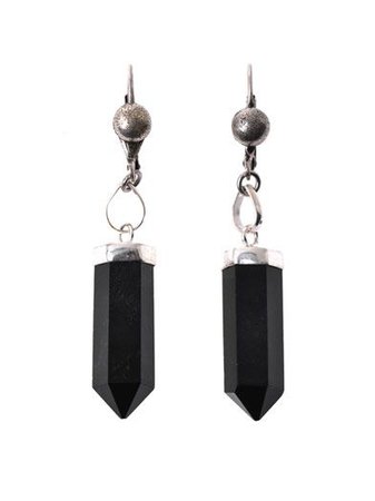 black crystal earrings