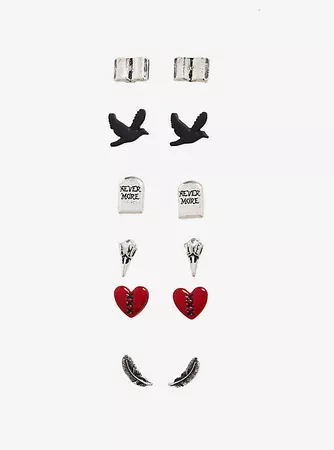 Nevermore Poetry Earring Set