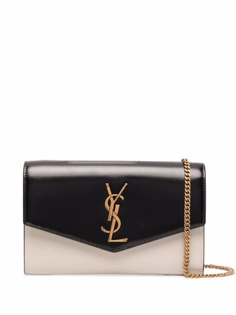 Shop Saint Laurent YSL flap chain clutch bag with Express Delivery - FARFETCH