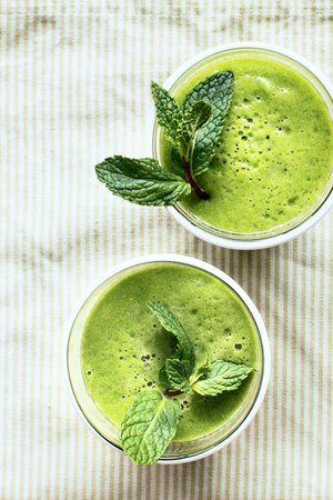 Mint and Green Tea Smoothie Recipe | Kitchen Konfidence
