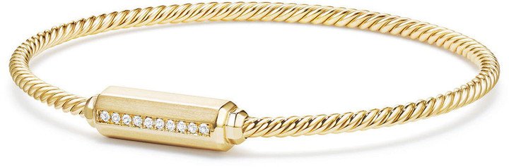 Barrels Bracelet with Diamonds in 18K Gold