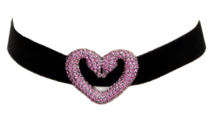 Swarovski pink heart necklace