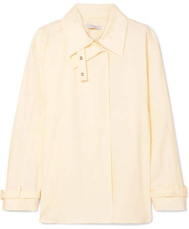 Layered Cotton Shirt - Cream