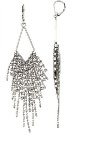 silver dangling earrings