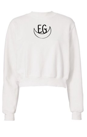 La Rouge World Tour Official Merch White Cropped Logo Sweater