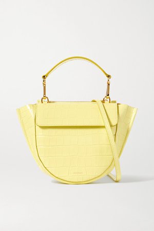 Wandler | Hortensia mini croc-effect leather shoulder bag | NET-A-PORTER.COM
