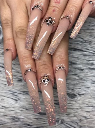 Long acrylic nails