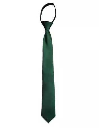 Necktie Adult, Easy Adjustable, Pre-Tie Zipper Neck Tie - Dark Green – SpearPoint® Apparel