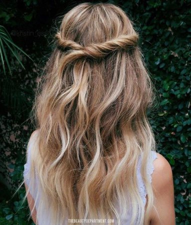 simple half up half down hairstyles - Google Search