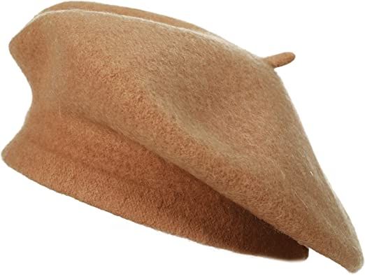 ZLYC Wool Beret Hat Classic Solid Color French Beret for Women (Camel) at Amazon Women’s Clothing store