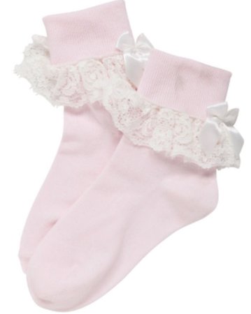 pink lacy socks